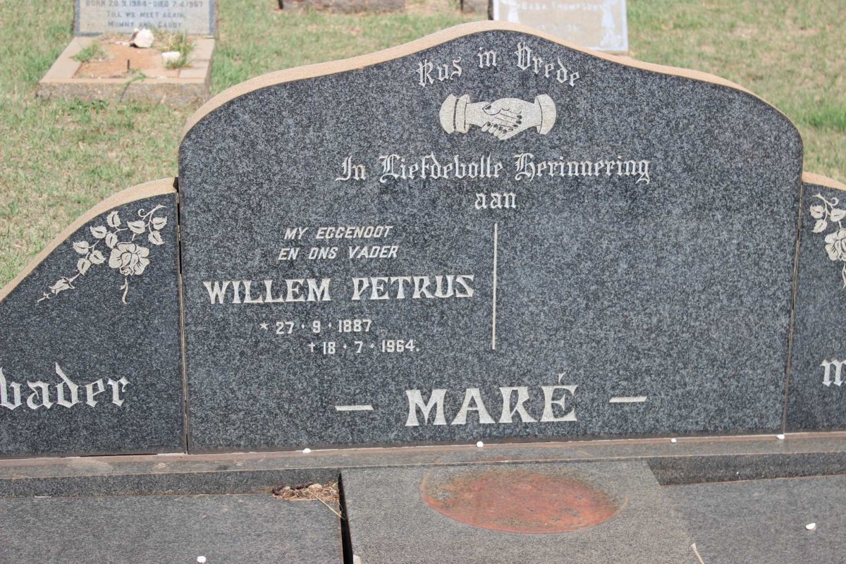 MARÉ Willem Petrus 1887-1964