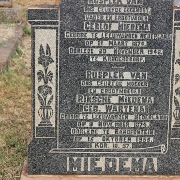 MIEDEMA Gerlof 1874-1948 &amp; Rinsche WARTENA 1874-1955