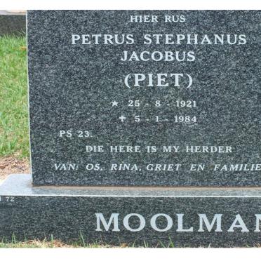 MOOLMAN Petrus Stephanus Jacobus 1921-1984