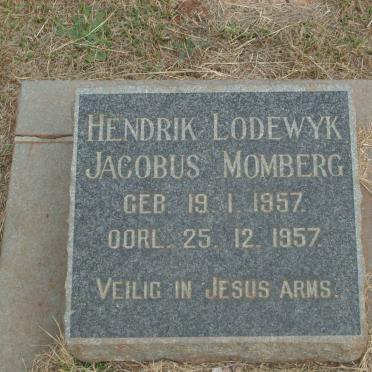 MOMBERG Hendrik Lodewyk Jacobus 1957-1957