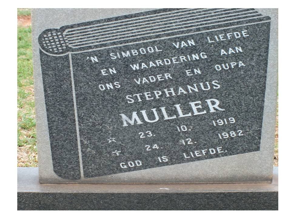 MULLER Stephanus 1919-1982