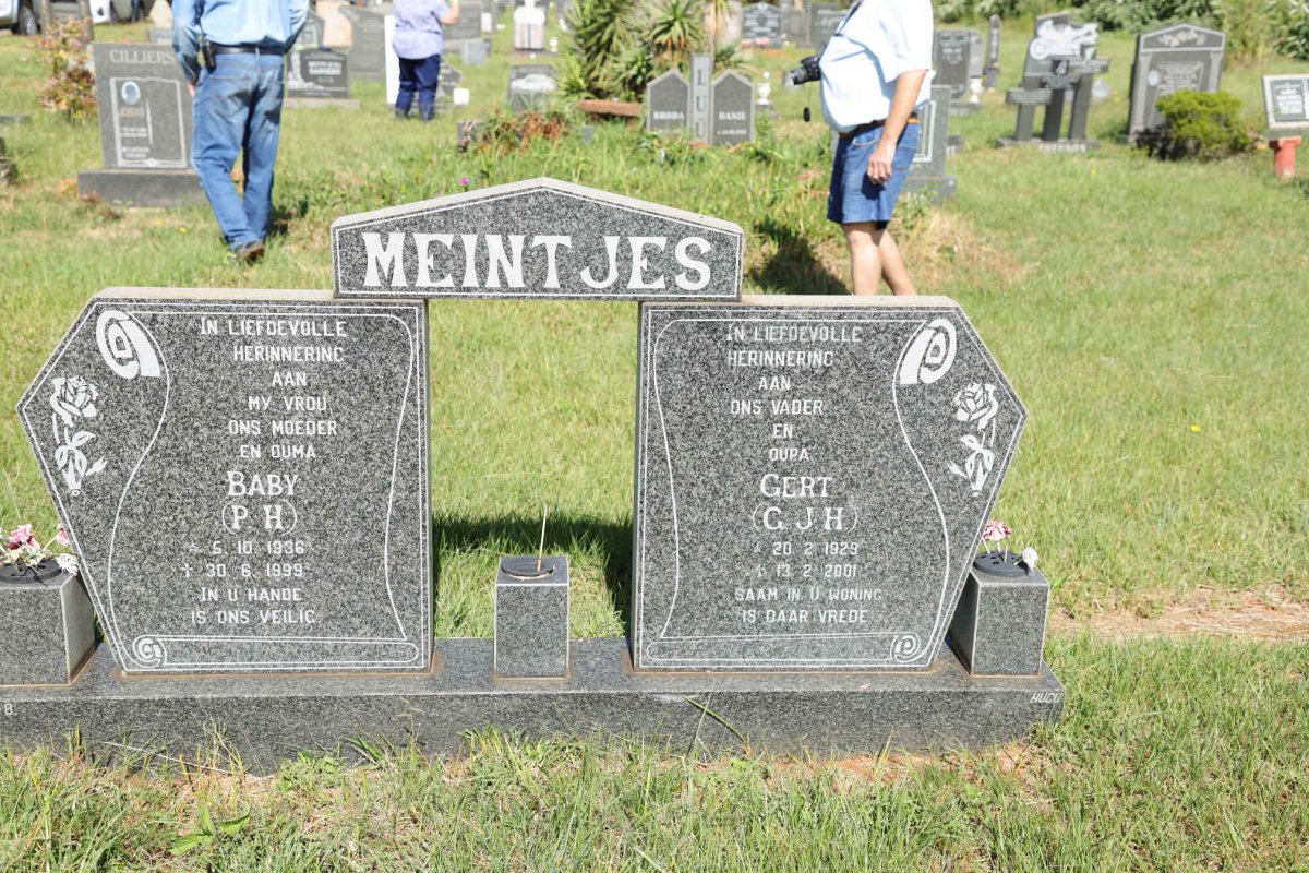 MEINTJES G.J.H. 1929-2001 &amp; P.H. 1936-1999