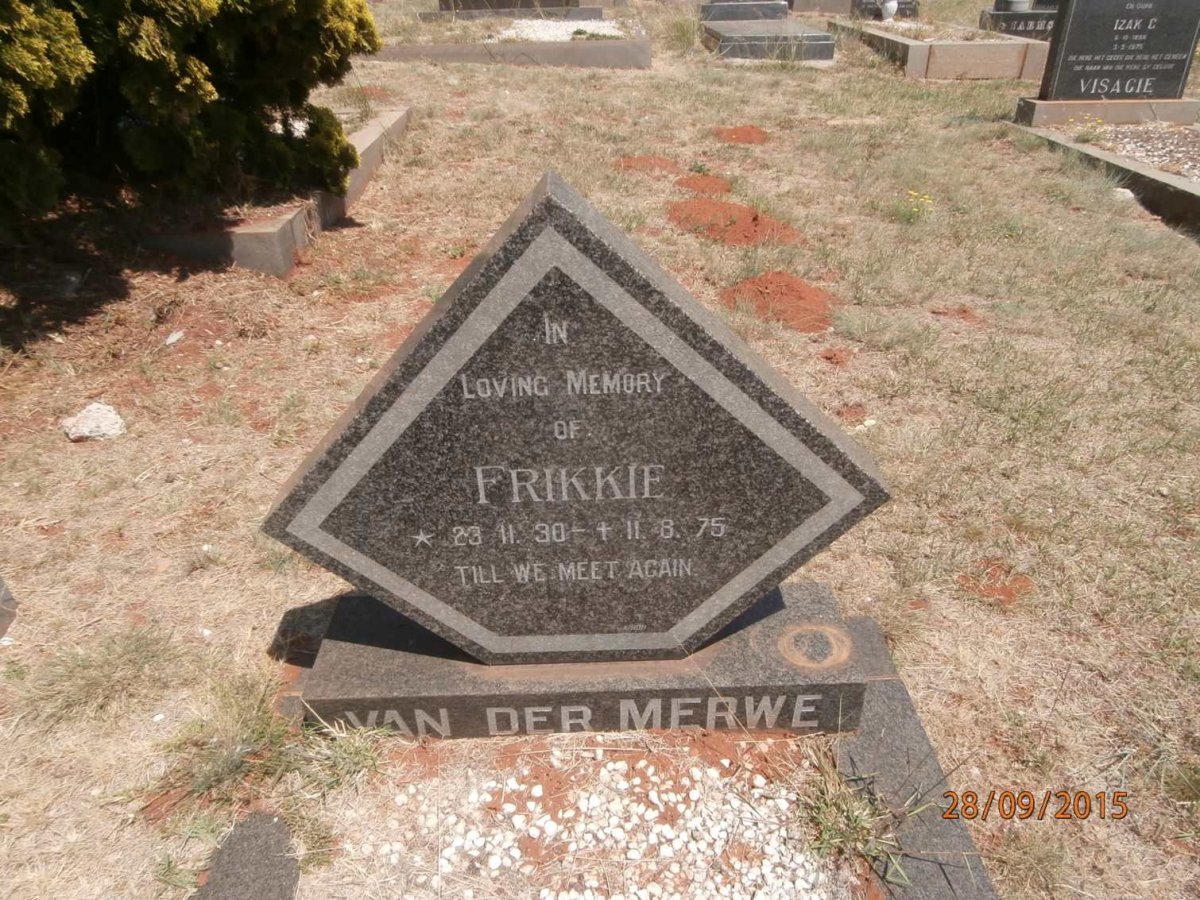 MERWE Frikkie, van der 1930-1975