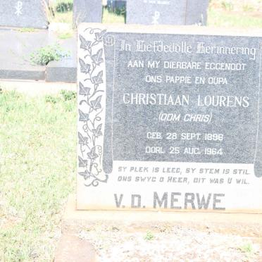 MERWE Christiaan Lourens, v.d. 1896-1964