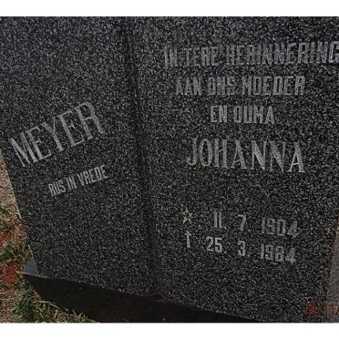 MEYER Johanna 1904-1984