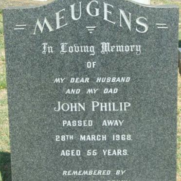 MEUGENS John Philip -1968