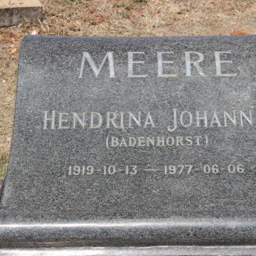 MEERE Hendrina Johanna nee BADENHORST 1919-1977