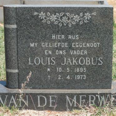 MERWE Louis Jakobus, van de 1895-1973