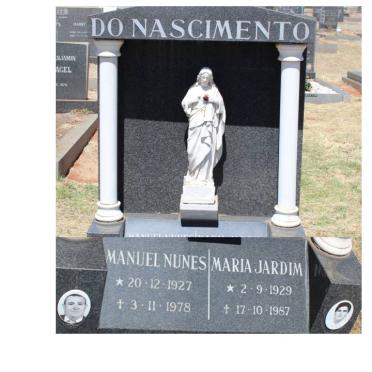 NASCIMENTO Manuel Nunes, do 1927-1978 &amp; Maria Jardim 1929-1987