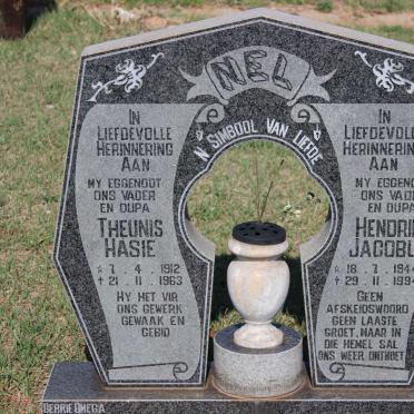 NEL Theunis Hasie 1912-1963 :: NEL Hendrik Jacobus 1944-1994