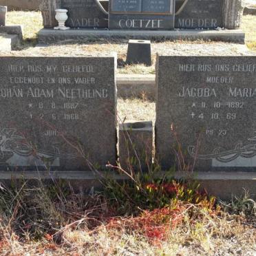 NEETHLING Johan Adam 1887-1968 &amp; Jacoba Maria 1892-1969