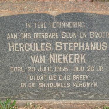NIEKERK Hercules Stephanus, van -1955
