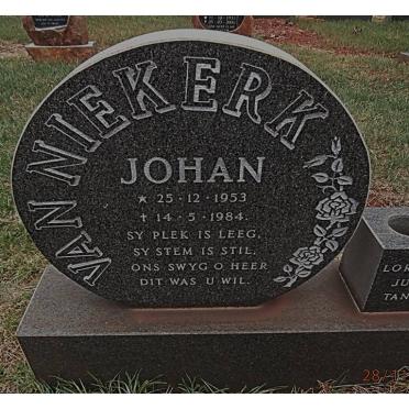 NIEKERK Johan, van 1953-1984