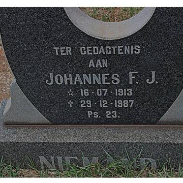 NIEMAND Johannes F.J. 1913-1987