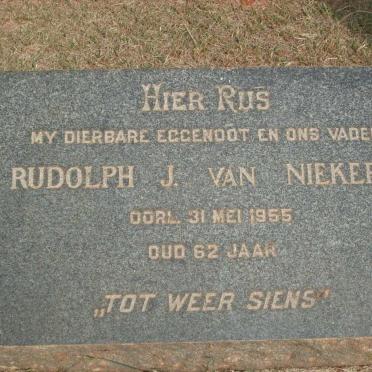 NIEKERK Rudolph J., van -1955