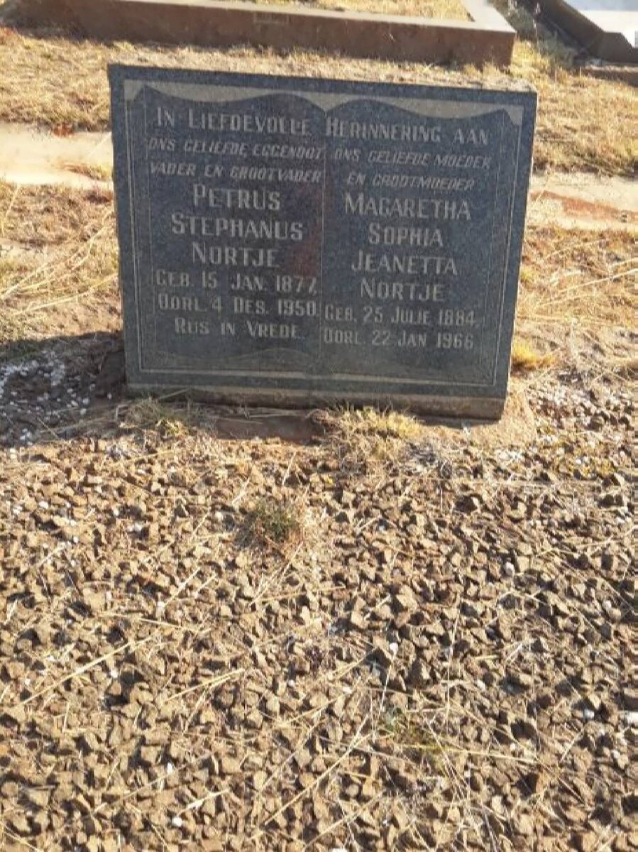 NORTJE Petrus Stephanus 1877-1950 &amp; Magaretha Sophia Jeanetta 1884-1966