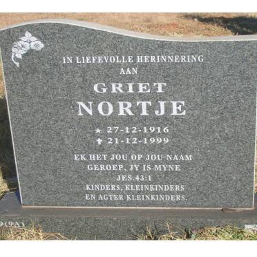 NORTJE Griet 1916-1999