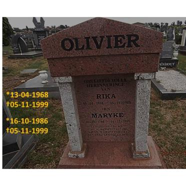 OLIVIER Rika 1958-1999 :: OLIVIER Maryke 1986-1999