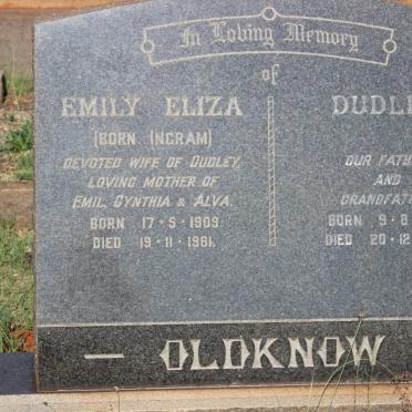 OLDKNOW Dudley 1903-1986 &amp; Emily Eliza INGRAM 1909-1961
