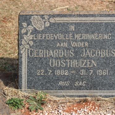 OOSTHUIZEN Gerhardus Jacobus 1882-1961
