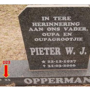 OPPERMAN Pieter W.J. 1927-2006