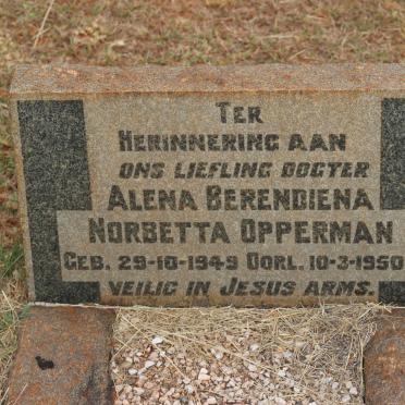 OPPERMAN Alena Berendiena Norbetta 1949-1950