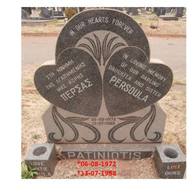 PATINIOTIS Persoula 1972-1988