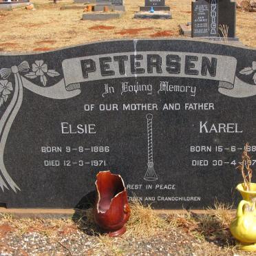 PETERSEN Karel 1883-1972 &amp; Elsie 1886-1971