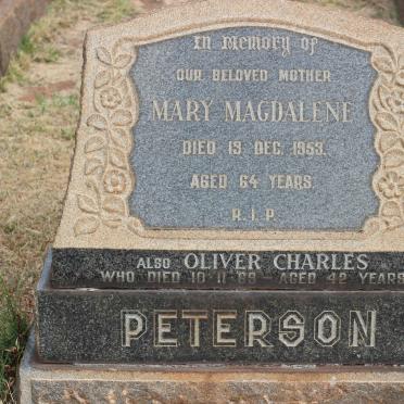 PETERSON Oliver Charles -1969 :: PETERSON Mary Magdalene -1953