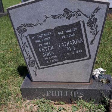 PHILLIPS Peter John 1935-1999 &amp; Catharina M.E. 1944-