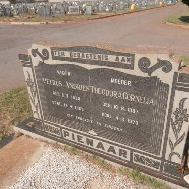 PIENAAR Petrus Andries 1879-1965 &amp; Theodora Cornelia 1887-1970