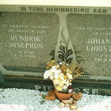 PIETERSE Hendrik Josephus 1915-1980 &amp; Johanna Christina 1920-1995
