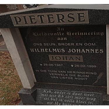 PIETERSE Wilhelmus Johannes 1967-1999