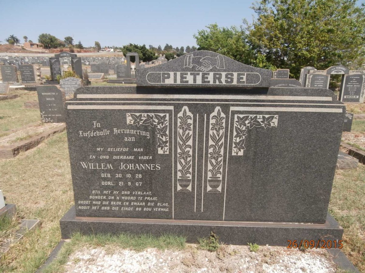 PIETERSE Willem Johannes 1928-1967