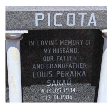 PICOTA Louis Peraira Sarao 1934-1986