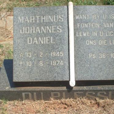 PLESSIS Marthinus Johannes Daniel, du 1945-1974