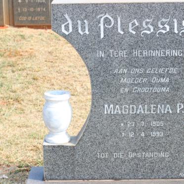 PLESSIS Magdalena P., du 1905-1993