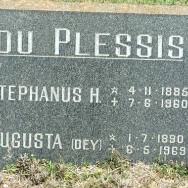 PLESSIS Stephanus H., du 1885-1960 &amp; Augusta DEY 1890-1969