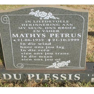 PLESSIS Mathys Petrus, du 1952-1999