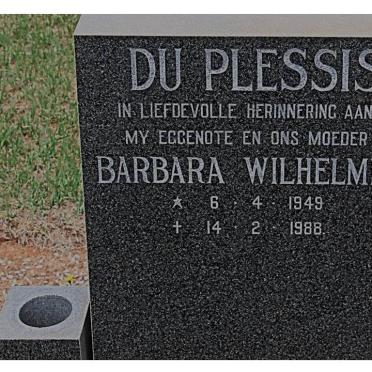 PLESSIS Barbara Wilhelmina, du 1949-1988