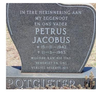 POTGIETER Petrus Jacobus 1942-1985