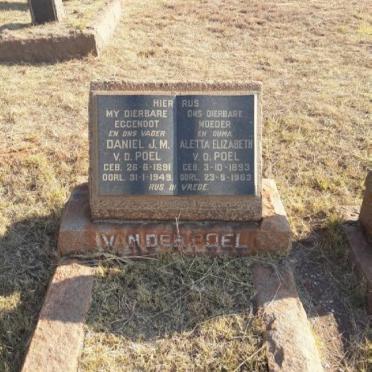 POEL Daniel J.M., van der 1891-1949 &amp; Aletta Elizabeth 1893-1963