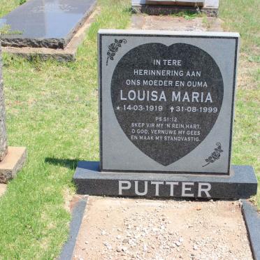 PUTTER Louisa Maria 1919-1999