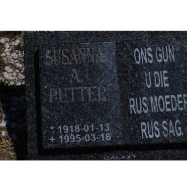 PUTTER Susanna A. 1918-1995