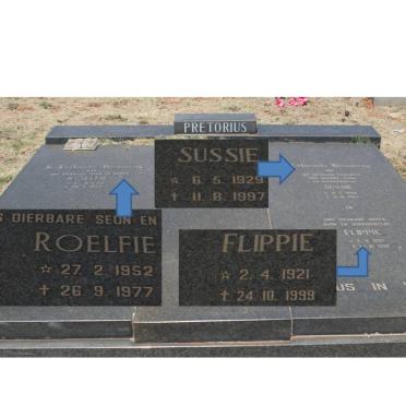 PRETORIUS Flippie 1921-1999 &amp; Sussie 1929-1997 :: PRETORIUS Roelfie 1952-1977