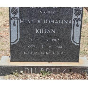 PREEZ Hester Johanna, du nee KILIAN 1907-1982