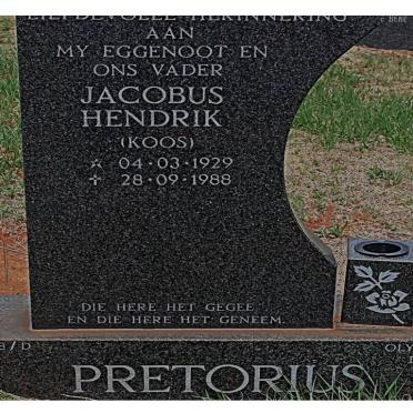 PRETORIUS Jacobus Hendrik 1929-1988