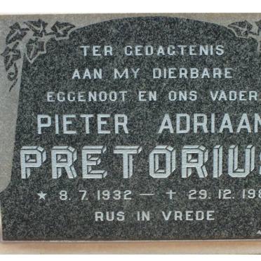 PRETORIUS Pieter Adriaan 1932-1981