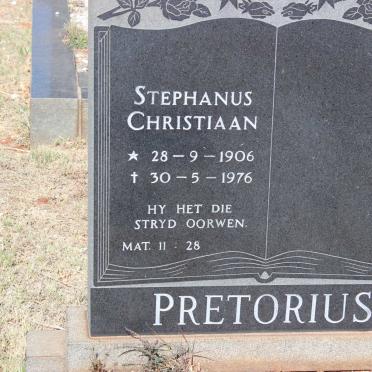 PRETORIUS Stephanus Christiaan 1906-1976
