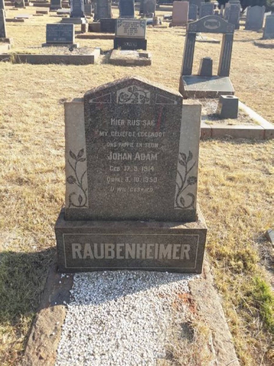 RAUBENHEIMER Johan Adam 1914-1950